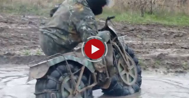 Russian Motorbike With Big Tyres