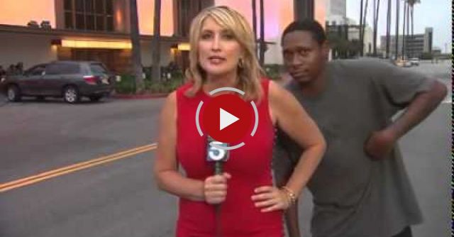 Reporter Scared On LIVE TV In Los Angeles