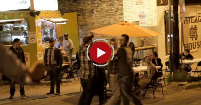 Brutal Street Fight Downtown Austin Texas 