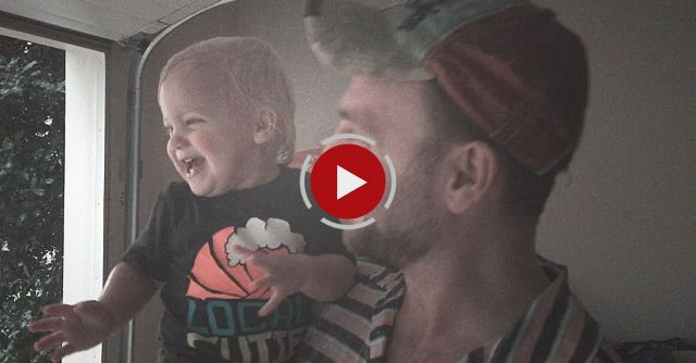 Toddler's Priceless Reaction To Her First Summer Rain With Daddy!