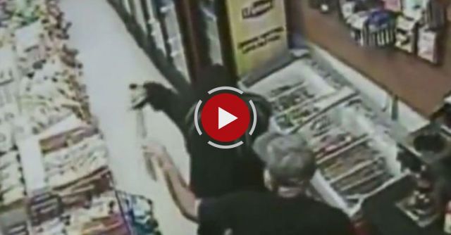 Cashier Fights Off Sword-wielding Robber With BIGGER Sword