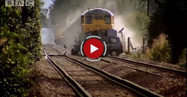 Car Hit By Train - Safety Message 