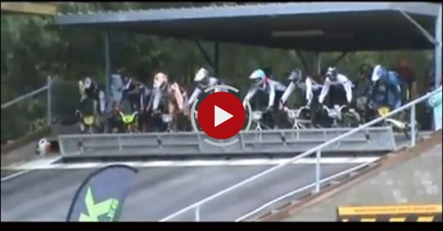 BMX Race Start Epic Fail