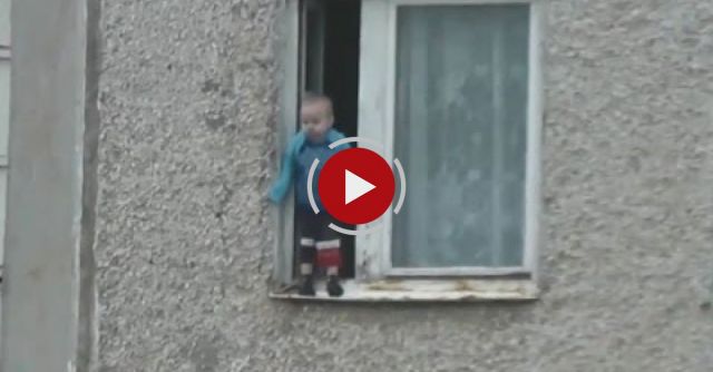 Nothing To See Here: Toddler Hangs From 8th Fl Window In Russia, Safe