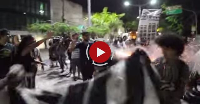 Brazilian Protester Shot With Rubber Bullet For Knocking Officer’s Cap Off