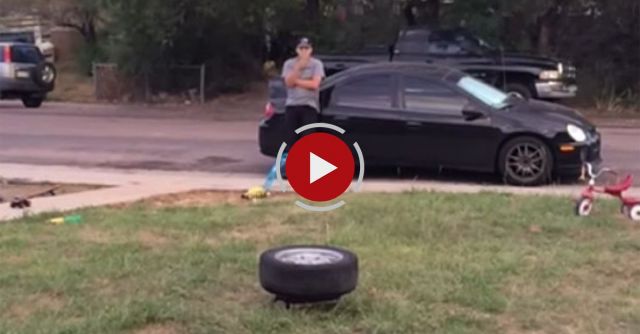 3 Car Airbags + 1 Wheel = One Smashed Civic!!!