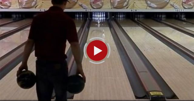 Spinning Bowling Ball Trick Shot!