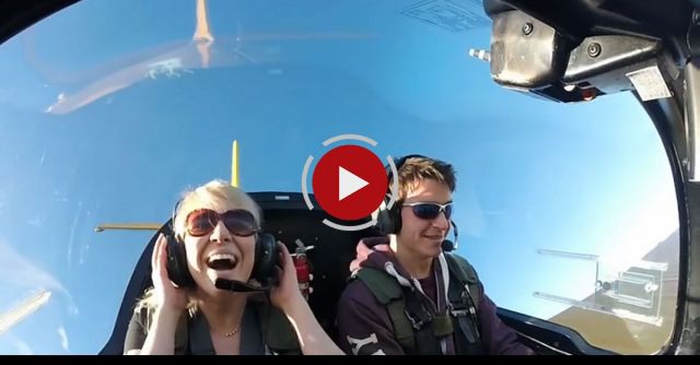 Aerobatic Pilot Scaring His Friends.