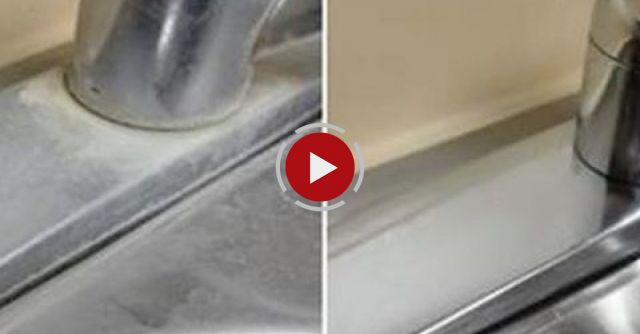 He Transforms His Faucet From Sloppy To Spotless With Just One Ingredient