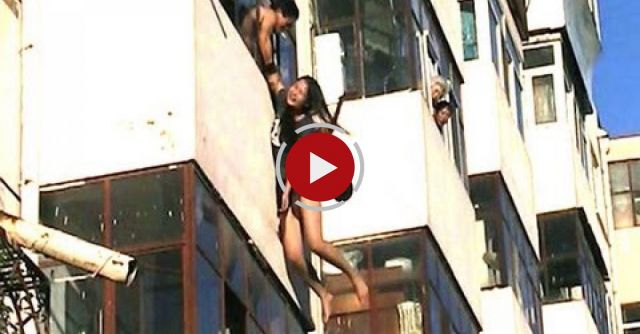Woman Jumps From Top Floor Window, Boyfriend Catches Her