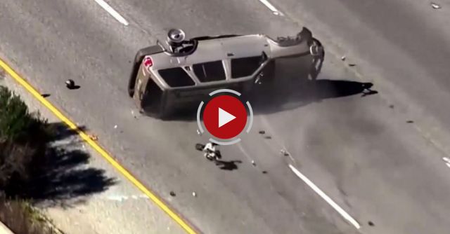 Driver Walks Away From Crazy Car Chase Crash