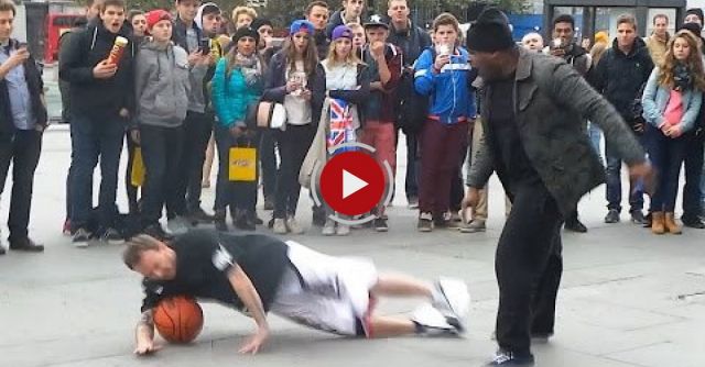 Guy Attacks London Street Performer