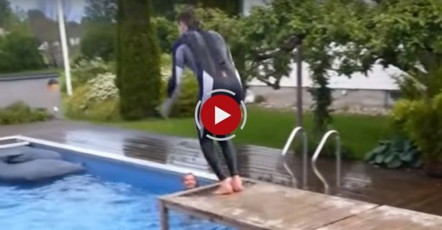 Pool Jump Off Table Gone Wrong