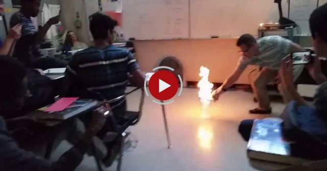 Chemistry Demo Creates Floor Of Fire