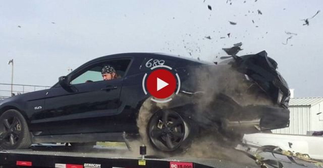 Mustang EXPLODES Tire On Dyno At 150MPH!