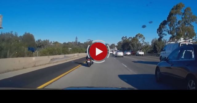 Motorcycle Crash Captured On Dashcam