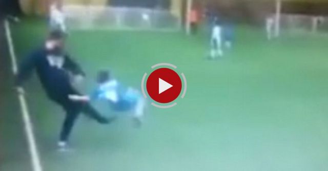 SHOCKING! Russian Coach Kicks A Kid In A Children’s Game!