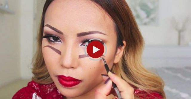 Trippy Double Vision Makeup Look