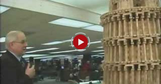 Reporter Knocks Over World Record