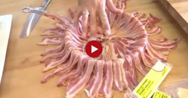 He Covers The Pan With Bacon...I'm Drooling