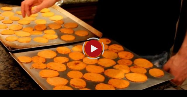 Delicious & Easy Bodybuilding Snack:  Healthy Oven-Baked Sweet Potato Chips