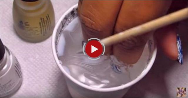 Sparkly Blue & White Water Marble