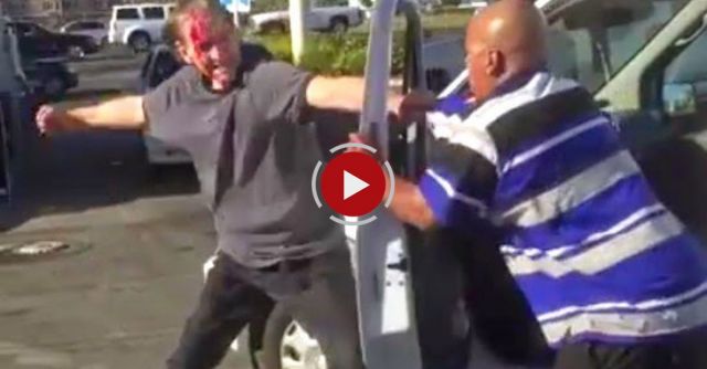 Gas Station Fight Escalates Quickly