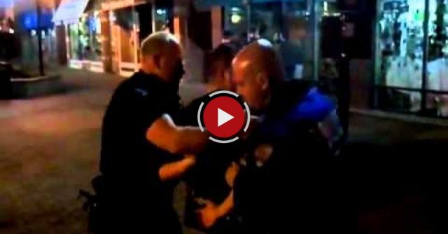 Officer Caught On Video Pushing A Citizen.