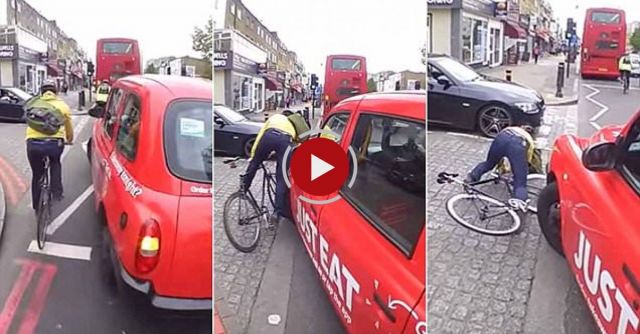 Cyclist Hit By London Taxi