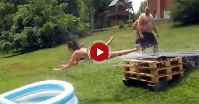 Redneck Water Slide Wipeout