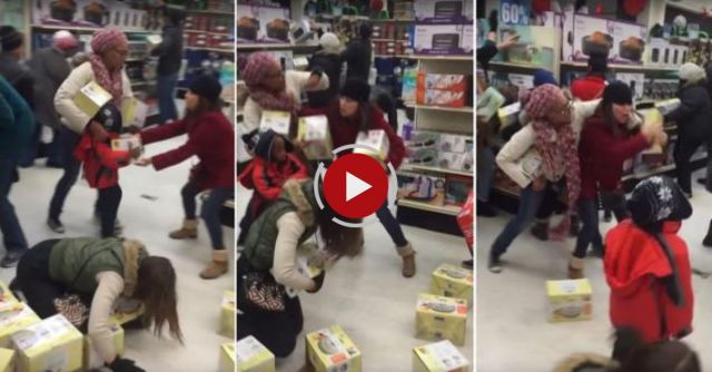 Lady Steals From Kid. Black Friday 2015