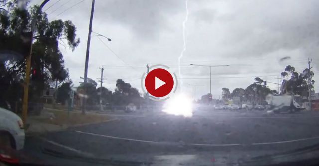 Insane Lightning Strike Hits Car In Australia