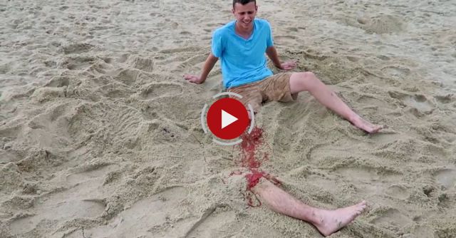 Shark Attack Beach Prank