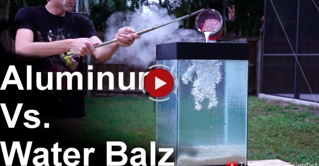 Molten Aluminum Vs 'Spitballs' - SO COOL!! (water Balz)
