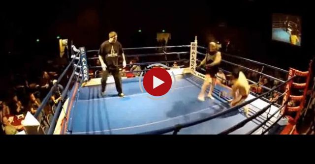 62-Year-Old Tries Out MMA & Rocks His Opponent With A Spinning Backfist!
