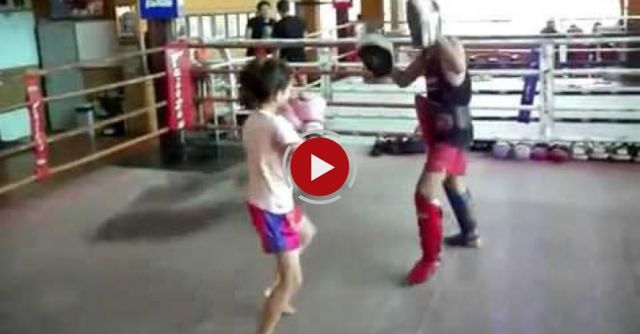 9 Year Old Girl Kick-boxer Can Kick Some!