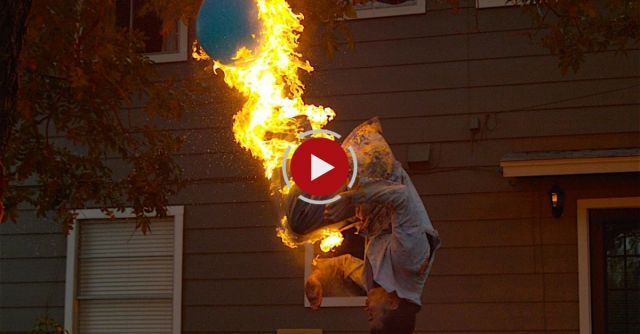 Fire-breathing Backflip With Steve-O - The Slow Mo Guys