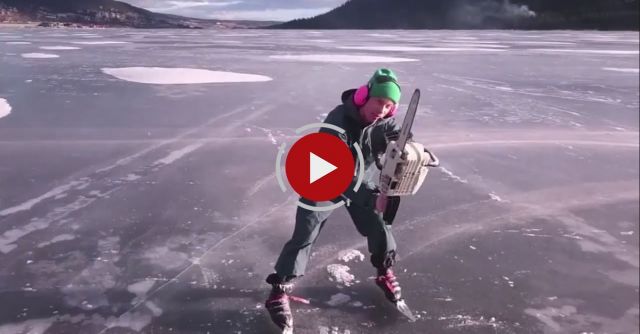 Ice Skating With Chainsaw