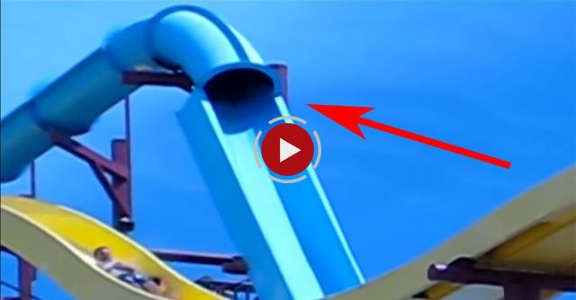 Near Death Waterslide Accident: Launch And Fall