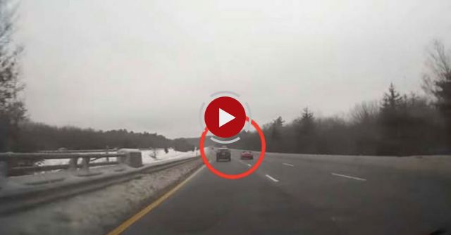 Ice Sheet Destroys Windshield Saab 9-5