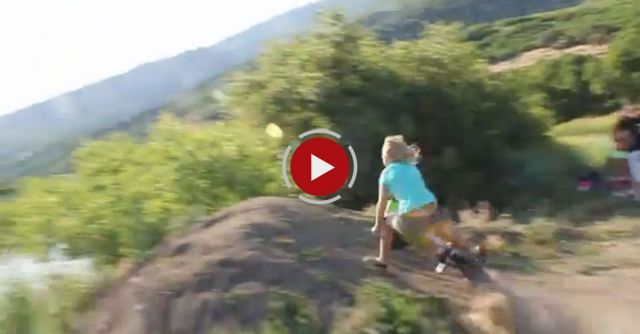 Girl Wrecks Hard On Bike Jump