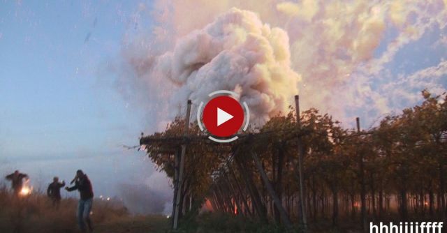 Fireworks Position Ignites All At Once In Italy 