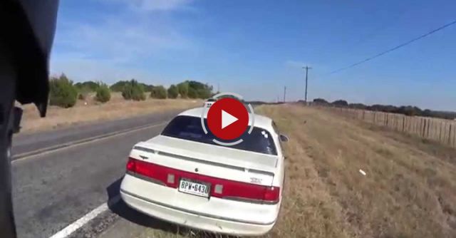 Driver Swerves Into Passing Motorcyclists