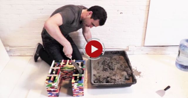 How To Make DIY Concrete Nesting Tables With Legos