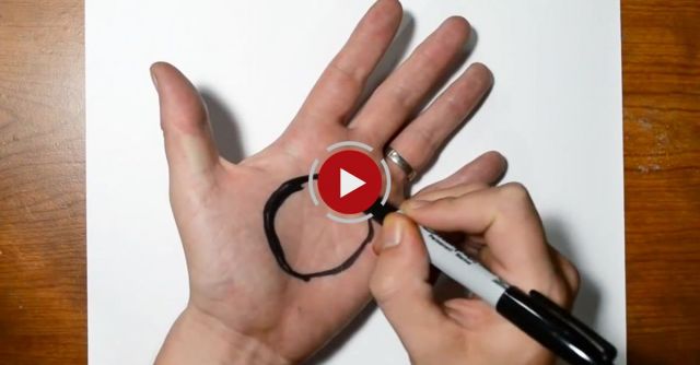 Cool 3D Trick Art - Bullet Hole In Hand