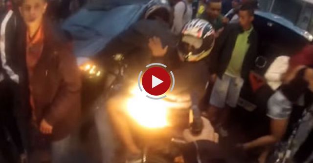 Brutal Motorcycle Chase In A Brazilian Favela 
