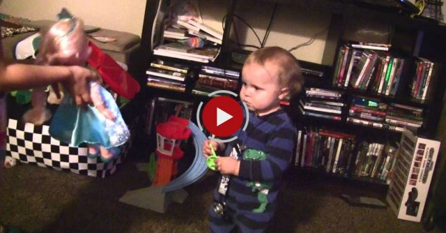 Little Boy Really Likes FROZEN