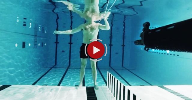 Guy Shoots A Gun Underwater At Himself 