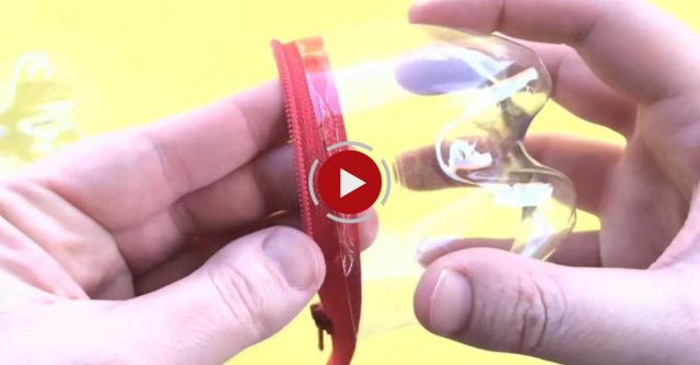 DIY No-Sew Zipper Cases...from Plastic Bottles.