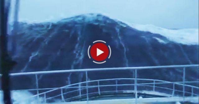100 Foot Wave Hits Ship